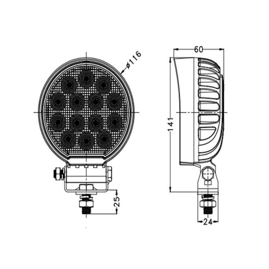 LED Auto kohtvalgusti OSRAM LED/56W/10-30V IP68 5700K