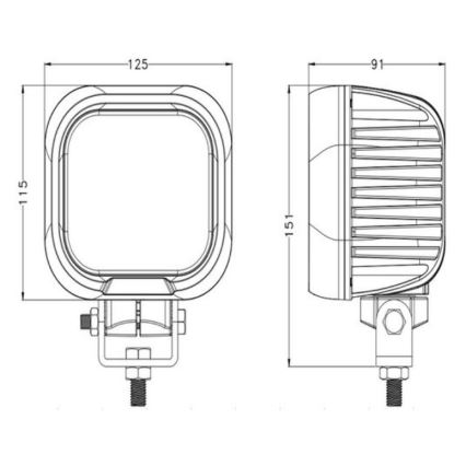 LED Auto kohtvalgusti OSRAM LED/90W/10-30V IP68 5700K