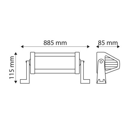 LED Auto töövalgusriba EPISTAR LED/180W/10-30V IP67 6,000K