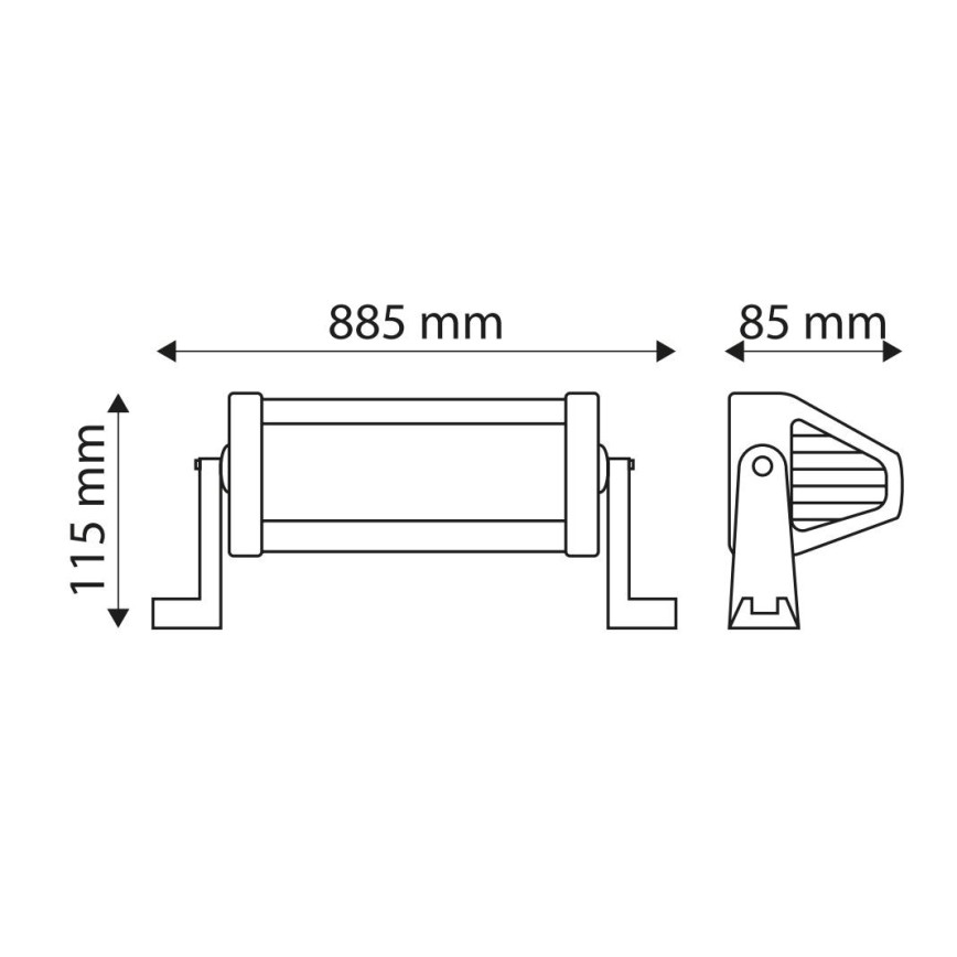 LED Auto töövalgusriba EPISTAR LED/180W/10-30V IP67 6,000K