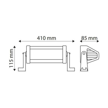 LED Auto töövalgustusriba EPISTAR LED/72W/10-30V IP67 6000K