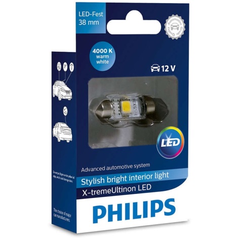 LED Autopirn Philips X-TREME ULTINON 128584000KX1 LED SV8.5-8/0,8W/12V 4000K