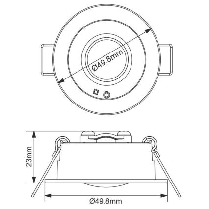 LED Avarii süvistatav valgusti LED/1,2W/230V 6000K