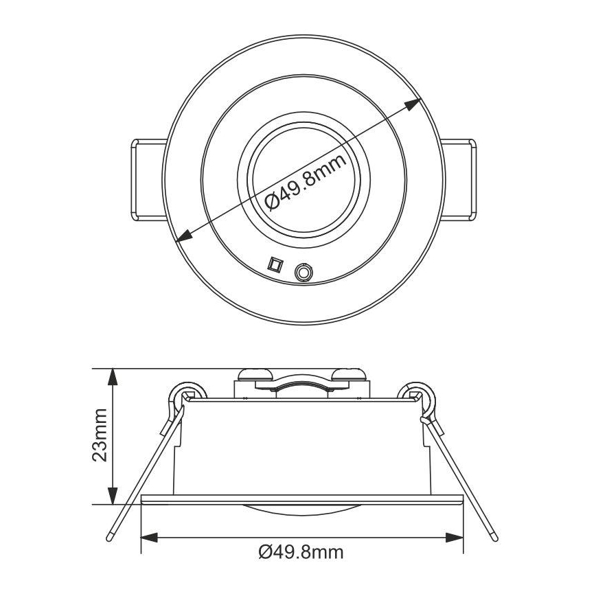 LED Avarii süvistatav valgusti LED/1,2W/230V 6000K