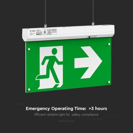 LED Avariivalgusti EMERGENCY EXIT LED/2,5W/230V 4-ühes 6000K