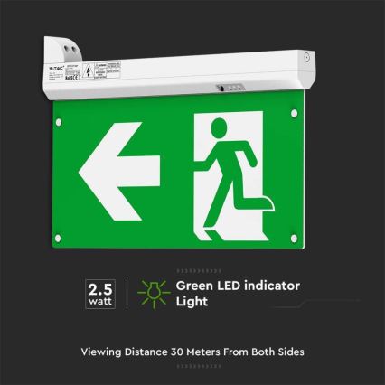 LED Avariivalgusti EMERGENCY EXIT LED/2,5W/230V 4-ühes 6000K