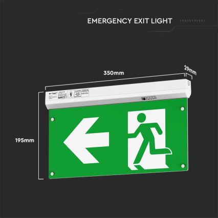 LED Avariivalgusti EMERGENCY EXIT LED/2,5W/230V 4-ühes 6000K