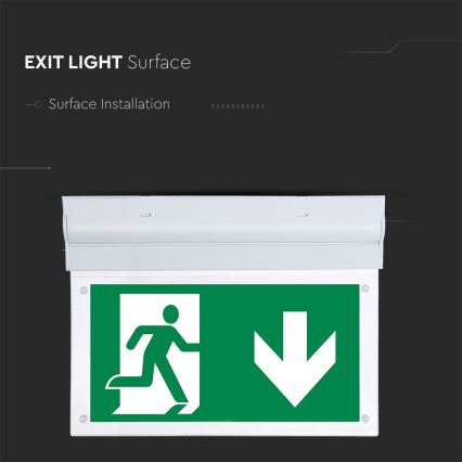 LED Avariivalgusti EMERGENCY EXIT SAMSUNG CHIP LED/2W/230V 6000K