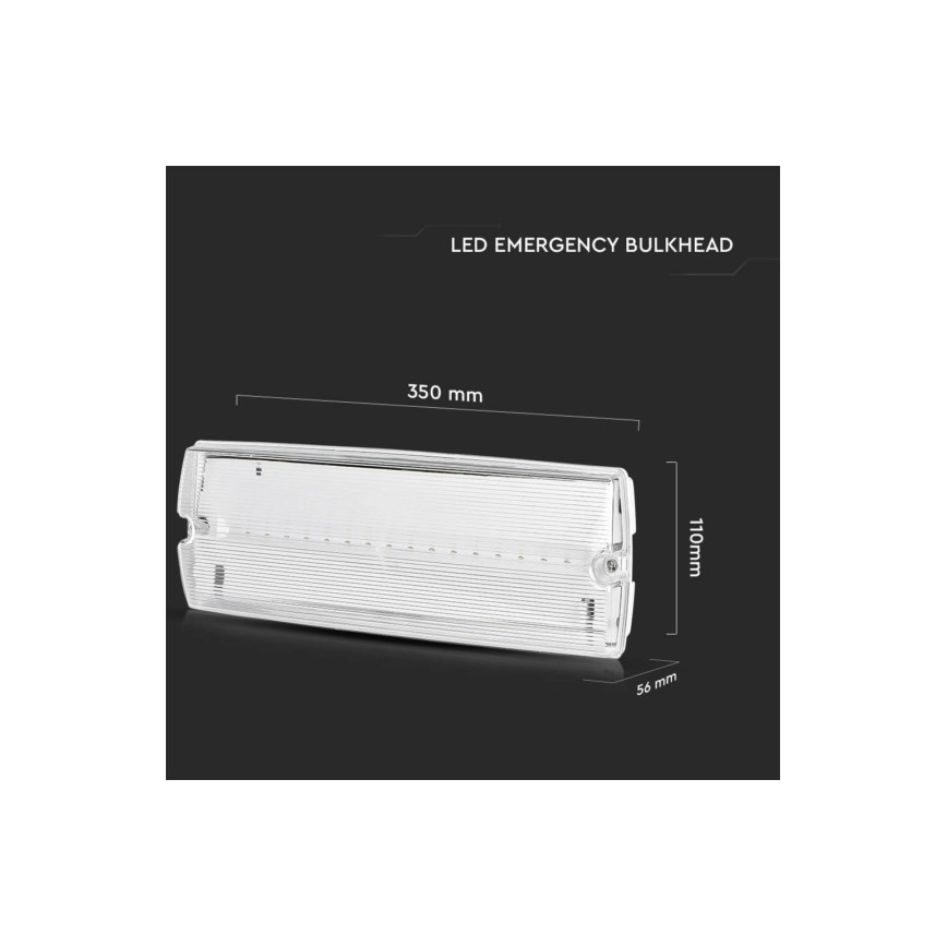 LED Avariivalgusti EMERGENCY EXIT LED/3W/230V 6400K IP65