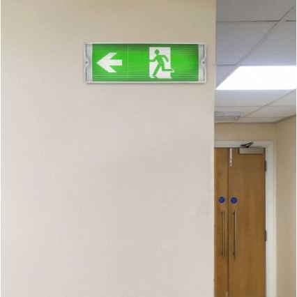 LED Avariivalgusti tavalise funktsionaalsustestiga EMERGENCY EXIT LED/3W/230V 6400K IP65