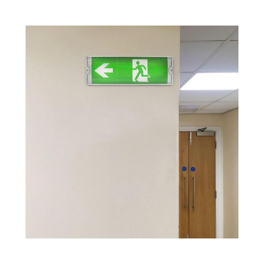 LED Avariivalgusti EMERGENCY EXIT LED/3W/230V IP65 6000K 1200mAh