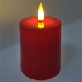 LED Candle LED/2xAA soe valge 9 cm punane