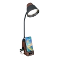LED+CCT hämardatav laualamp traadita QI-laadimisega IDEAL LED/8W/230V 2700/4000/5000K pruun