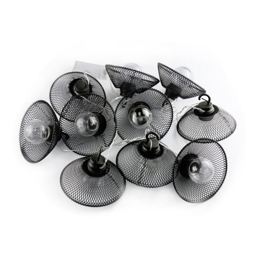 LED dekoratiivne kett ASTRA 10xLED/2xAA 2,1 m must