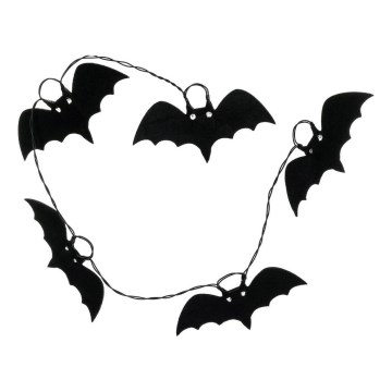 LED dekoratiivne kett HALLOWEEN 10xLED/2xAA/soe valge 1,3m nahkhiired