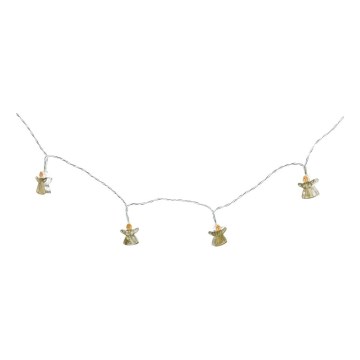 LED dekoratiivne valguskett, 10xLED, 2xAA, 1,65 m, soe valge