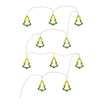 LED dekoratiivne valguskett 10xLED/2xAA 1,6m soe valge