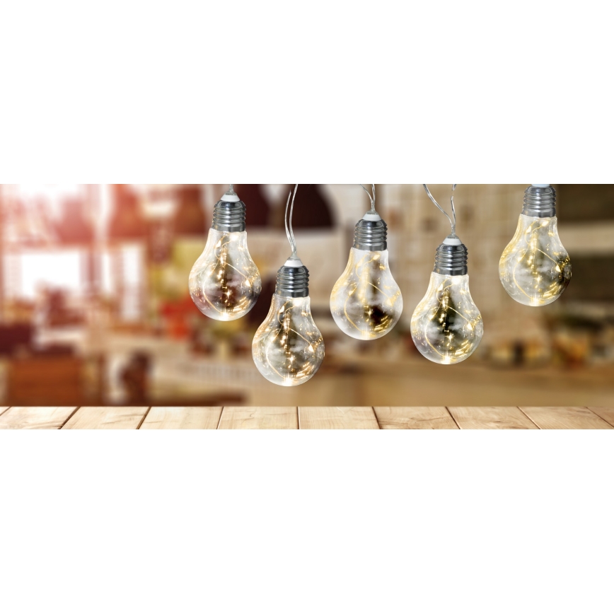 LED Dekoratiivne valguskett SMOLDER 2,1 m 10xLED/2xAA