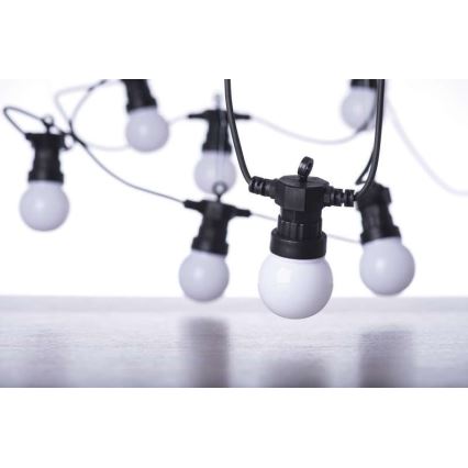 LED Dekoratiivne väli valguskett 10xLED/10m IP44 valge