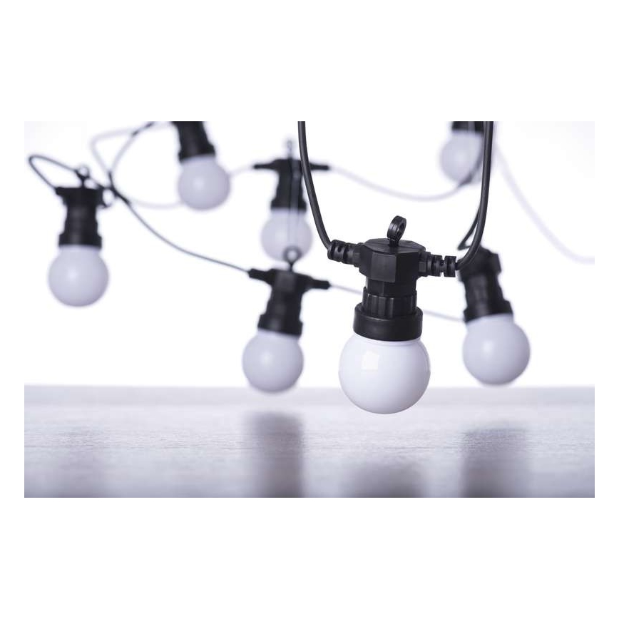 LED Dekoratiivne väli valguskett 10xLED/10m IP44 valge
