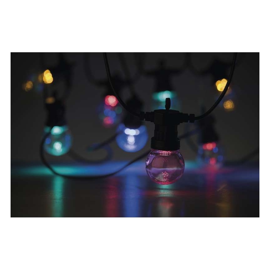 LED Dekoratiivne väli valguskett 50xLED/10m IP44 läbipaistev