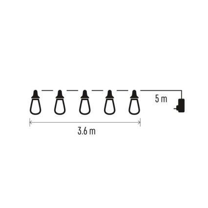 LED Dekoratiivne väli valguskett 60xLED/8,6m IP44 külm valge