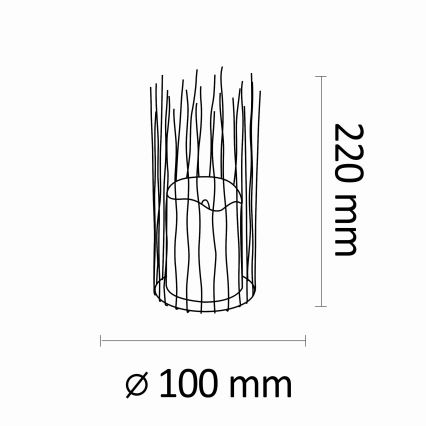 LED Dekoratiivne välivalgusti NYBORG LED/2xAA 22 cm IP44 soe valge