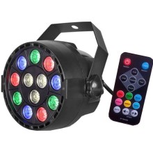 LED Disko prožektor LED/12W/230V mitmevärviline + pult
