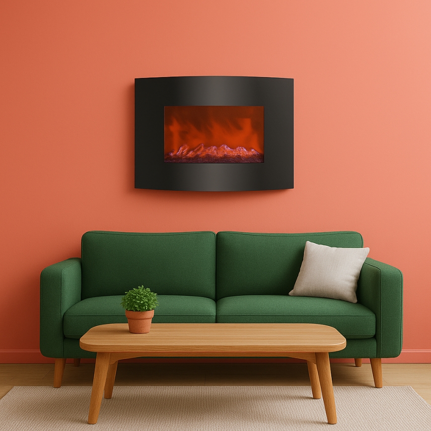 LED elektriline kamin küttega LED/2000W/230V + kaugjuhtimispult