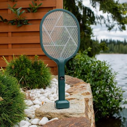 LED Elektriline putukapüüdja 2-ühes LCD-ekraaniga 1200 mAh/5V roheline