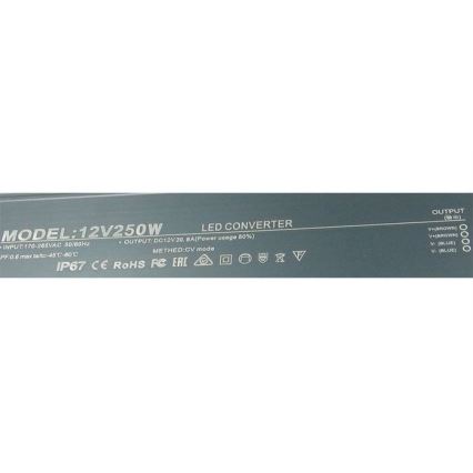 LED Elektritrafo 250W/12V IP67