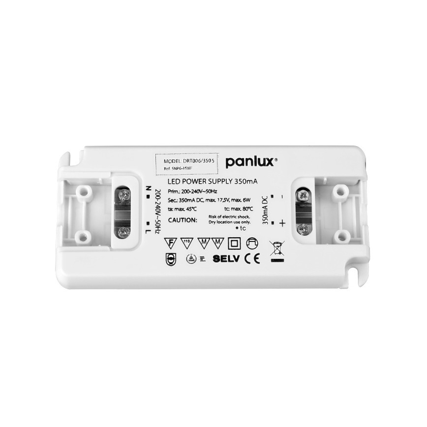 LED Elektrooniline trafo DRIVER 6W/350mA/230V