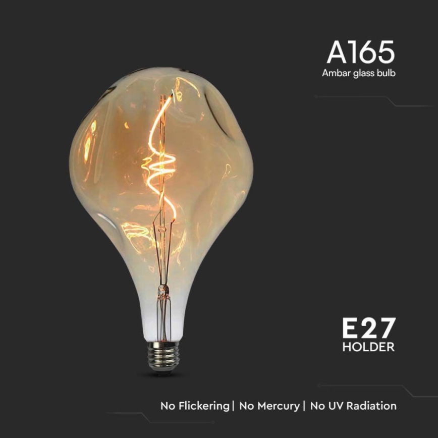 LED-filamentpirn A165 E27/4W/230V 1800K