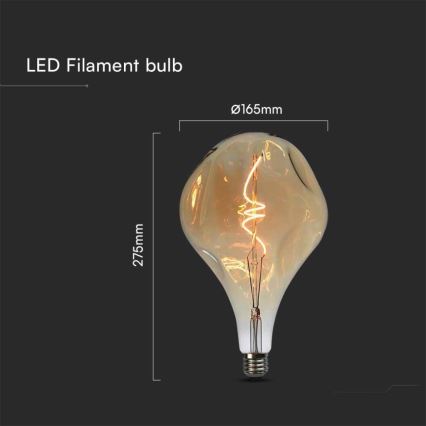 LED-filamentpirn A165 E27/4W/230V 1800K