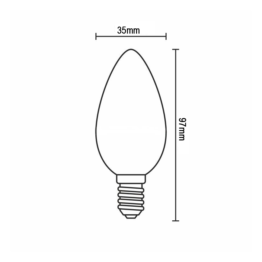 LED-filamentpirn C37 E14/6W/230V 3000K