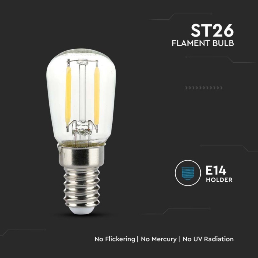 LED-filamentpirn ST26 E14/2W/230V 4000K