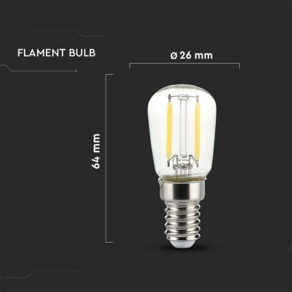 LED-filamentpirn ST26 E14/2W/230V 4000K