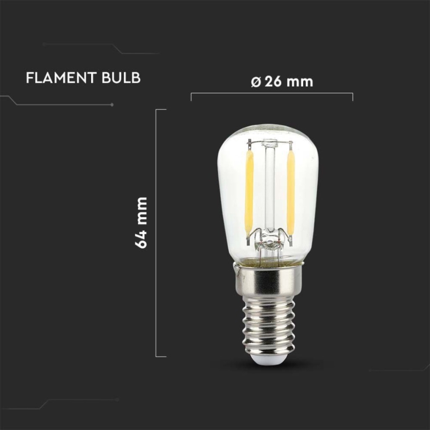LED-filamentpirn ST26 E14/2W/230V 4000K