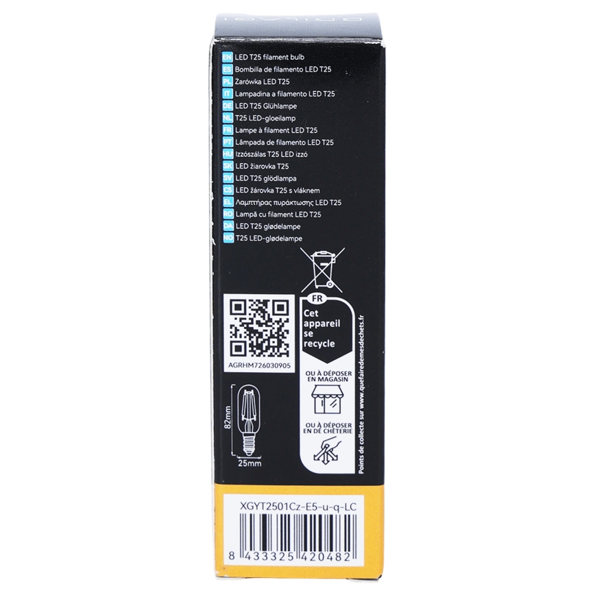 LED-filamentpirn T25 E14/6W/230V 3000K - BRILAGI