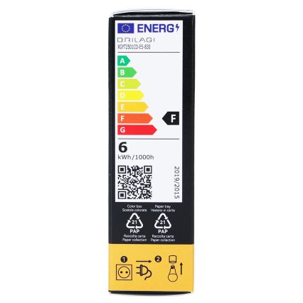 LED-filamentpirn T25 E14/6W/230V 3000K - BRILAGI