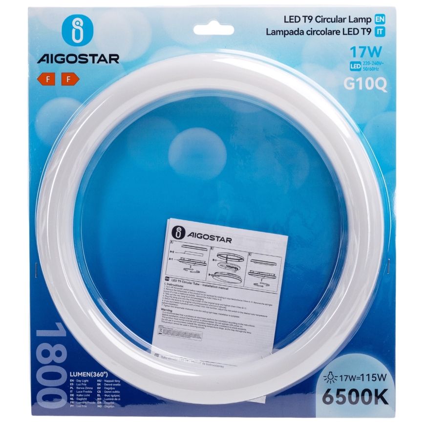 LED-fluorestsenttoru G10q/17W/230V 6500K - Aigostar