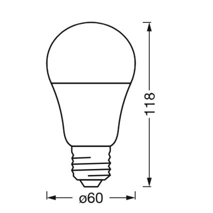 LED Hämardatav antibakteriaalne pirn A40 E27/9W/230V Wi-Fi - Ledvance