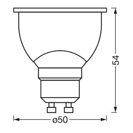 LED Hämardatav antibakteriaalne pirn PAR16 GU10/4,9W/230V Wi-Fi - Ledvance