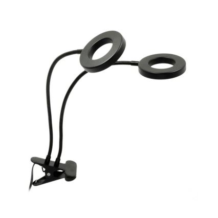 LED Hämardatav paindlik laualamp klambriga taimede kasvatamiseks VITARO 2xLED/4W/230V must