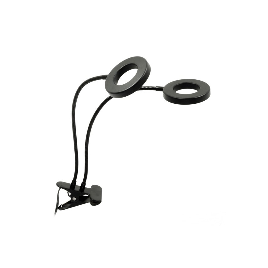 LED Hämardatav paindlik laualamp klambriga taimede kasvatamiseks VITARO 2xLED/4W/230V must