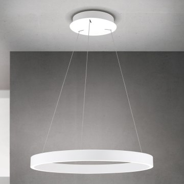 LED-hämardatav juhtmega rippvalgusti KOLK LED/60W/230V 2700/3000/4000K läbimõõduga 60 cm valge