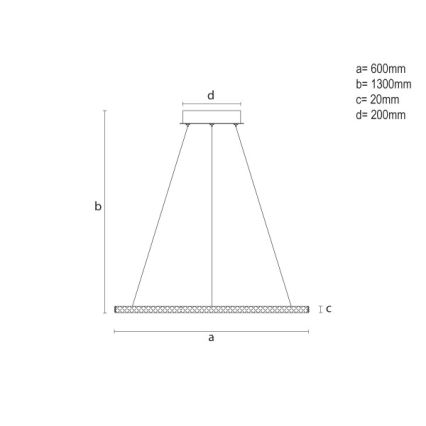 LED hämardatav rippvalgusti kaablil LED/90W/230V 3000-6500K Ø 60 cm + kaugjuhtimispult