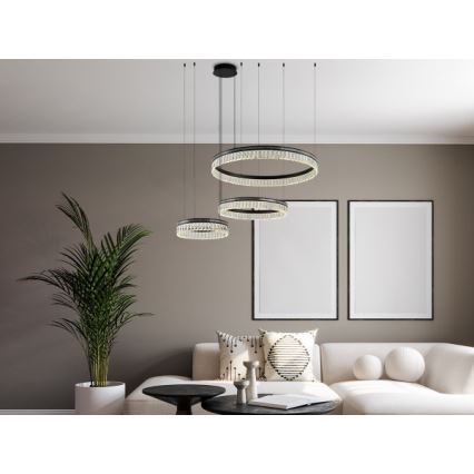 Hämardatav LED-kristall-lühter kaablil THALIA LED/120W/230V 3000-6000K + kaugjuhtimispult