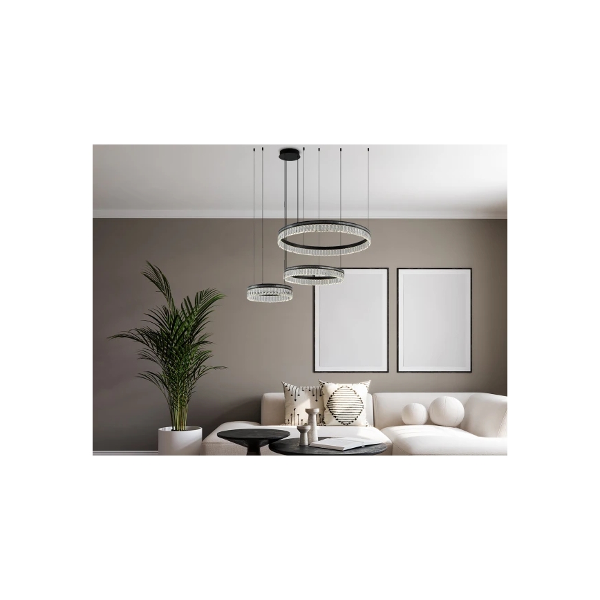 Hämardatav LED-kristall-lühter kaablil THALIA LED/120W/230V 3000-6000K + kaugjuhtimispult