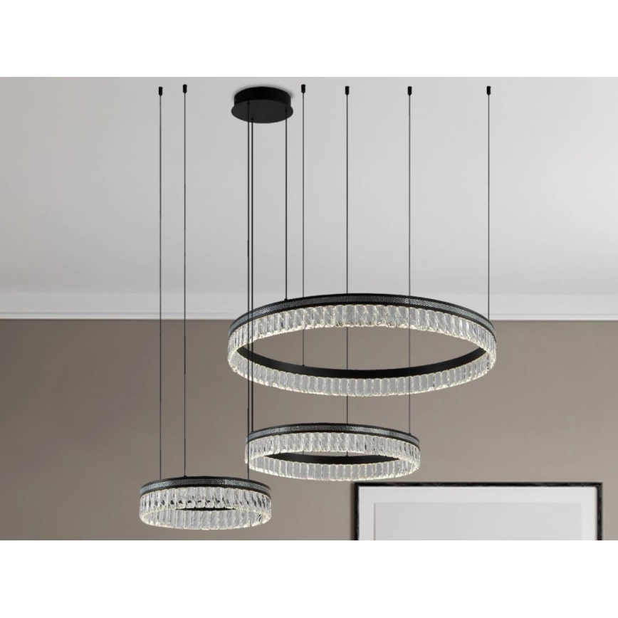 Hämardatav LED-kristall-lühter kaablil THALIA LED/120W/230V 3000-6000K + kaugjuhtimispult